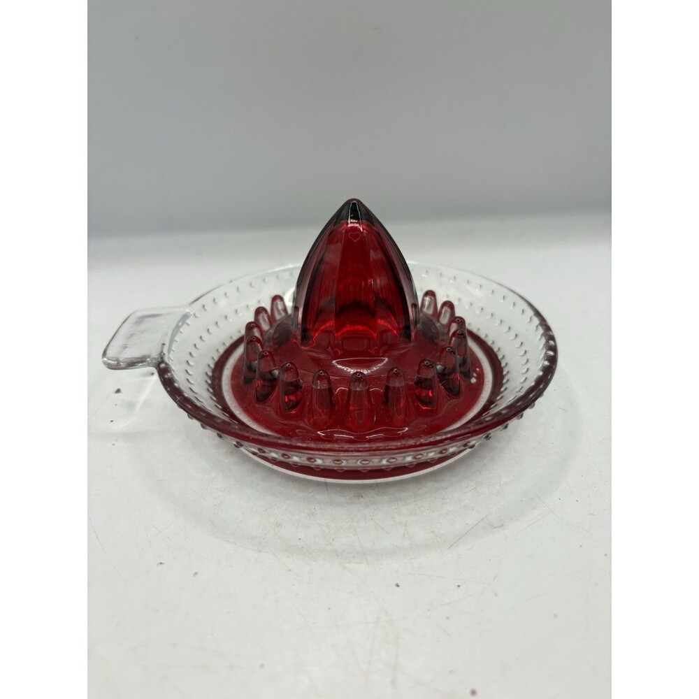 Juicer ARC France Ruby Red Hobnail Vintage Read